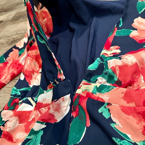 Lulus Sweetest Song Backless Long Sleeve Blue Floral Print Romper Size Large - Picture 7 of 9